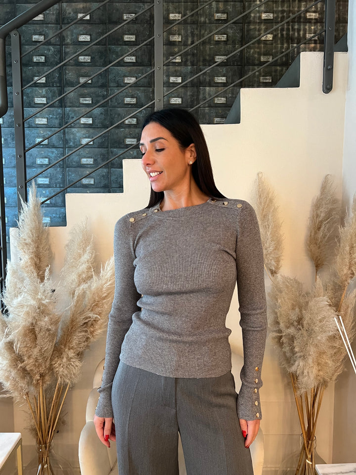 MAGLIONE LUREX BOTTONI