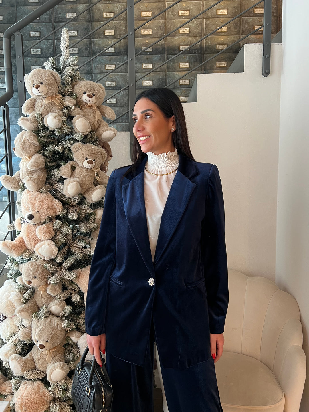 COMPLETO VELLUTO BLU