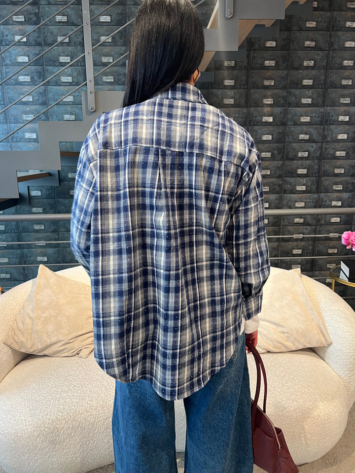 CAMICIA SCOZZESE STRASS