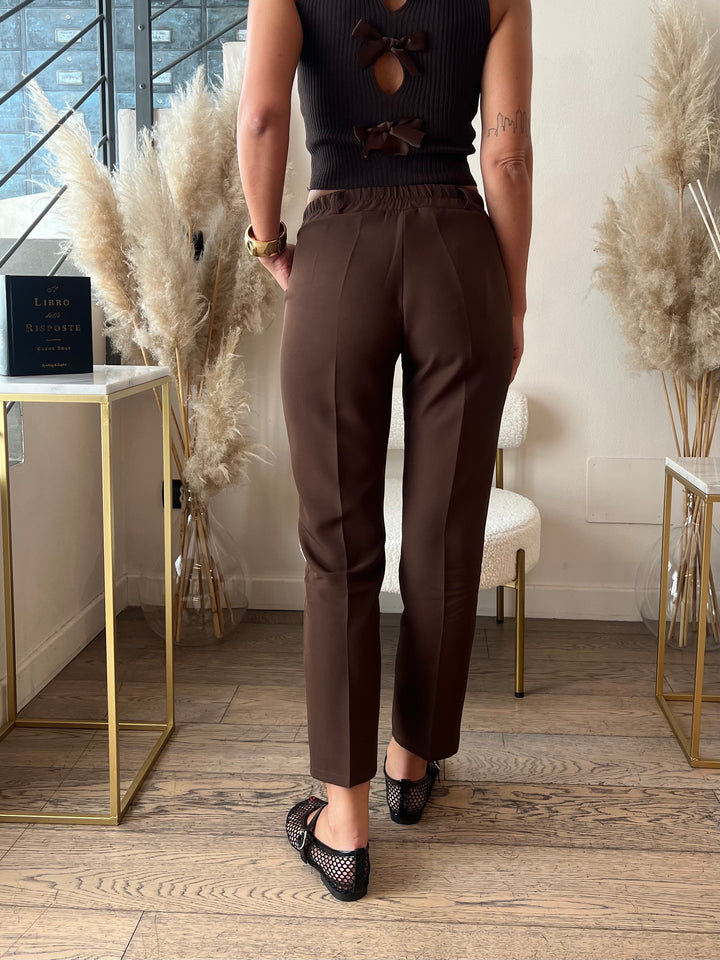 PANTA BEATRICE SIGARETTA MARRONE