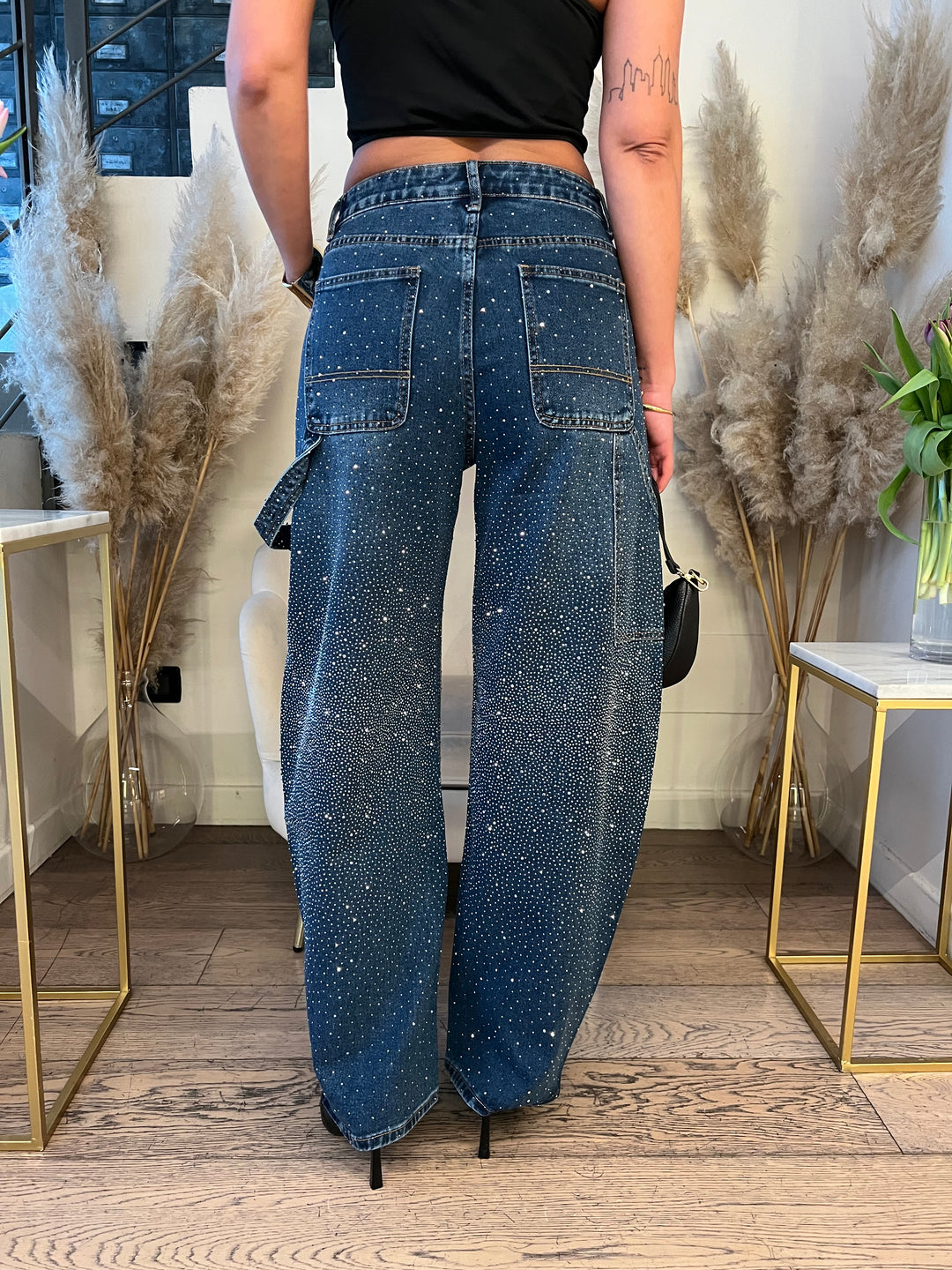JEANS BALLOON STRASS