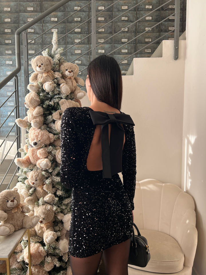 ABITO PAILLETTES FIOCCO