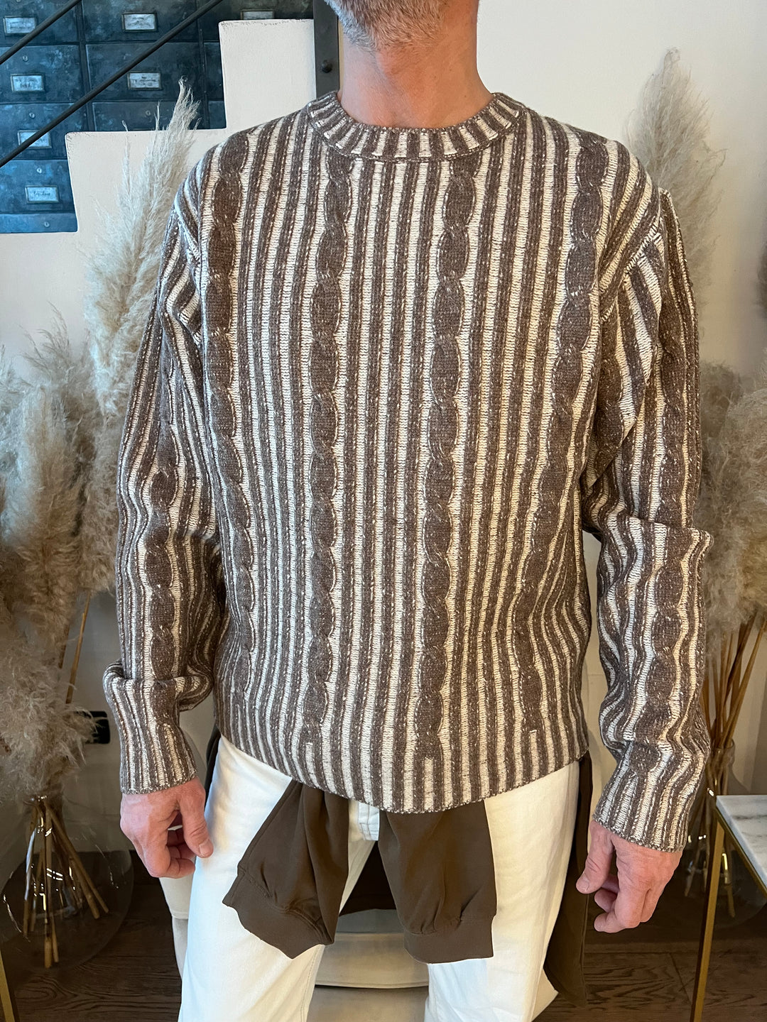 MAGLIONE TRECCE CROP