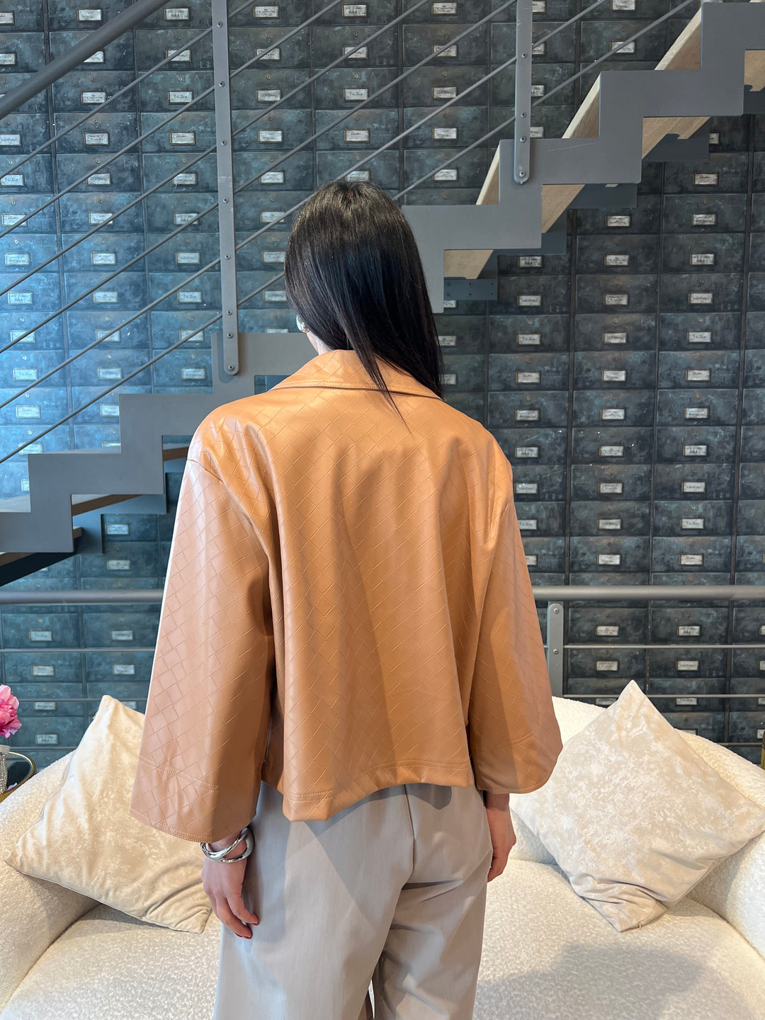 GIACCA ECOPELLE LAVORATA