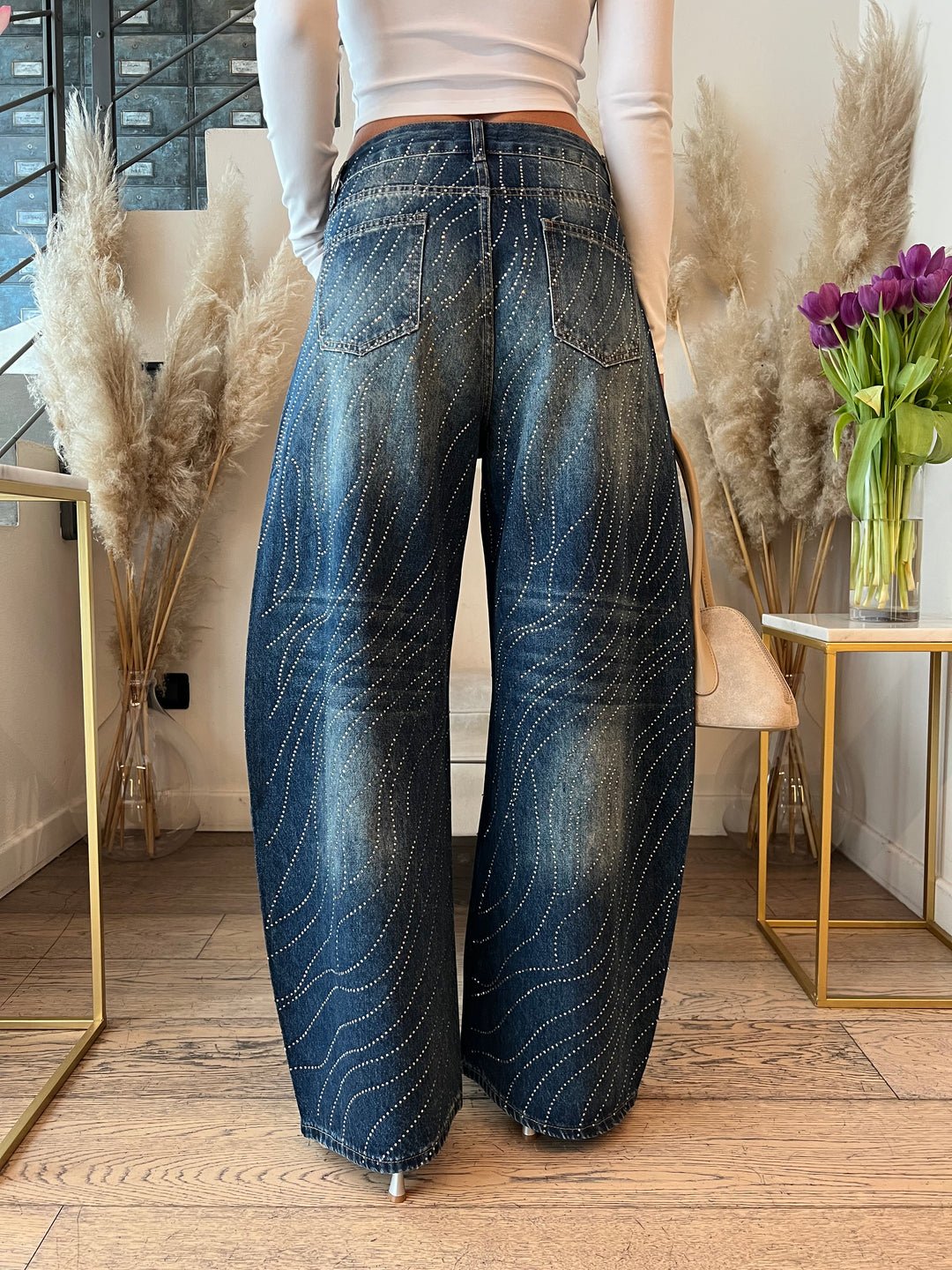 JEANS STRASS ONDE