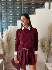 MAGLIONE PERLE E STRASS
