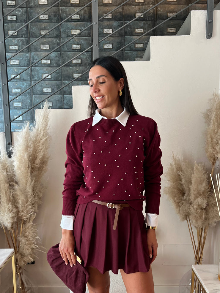 MAGLIONE PERLE E STRASS