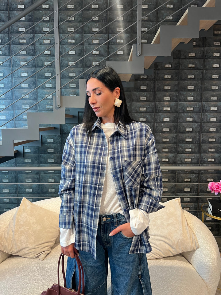 CAMICIA SCOZZESE STRASS
