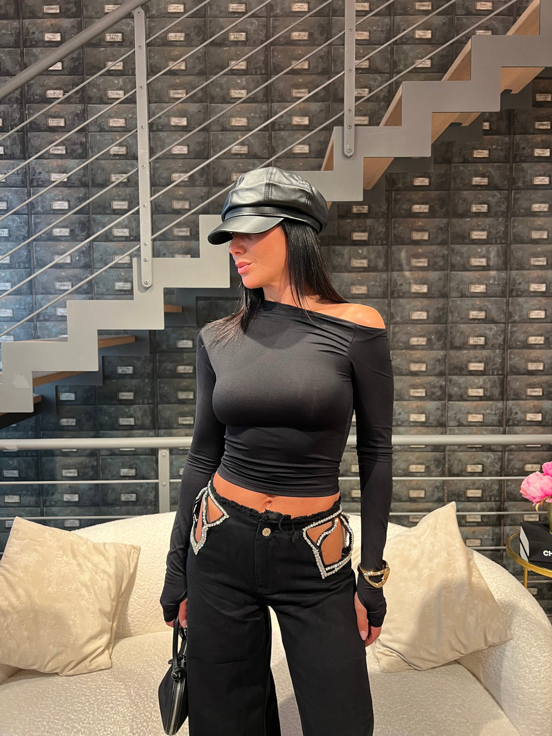 MAGLIA SPALLA CROP