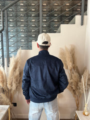 BOMBER SUEDE BLU
