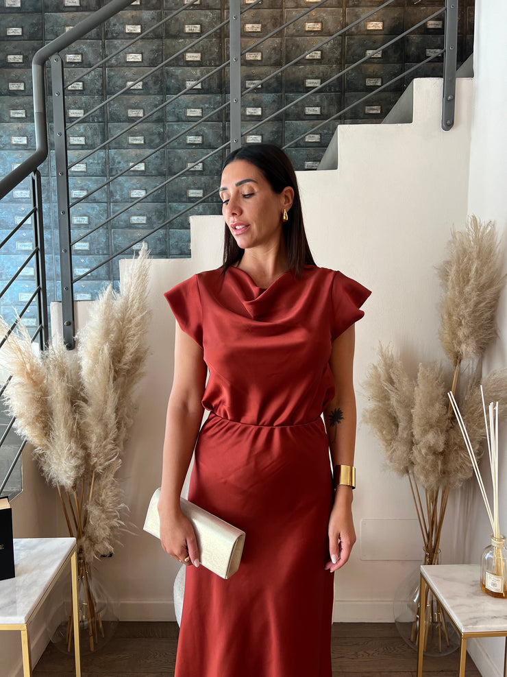 TOP SATIN MANICHETTA