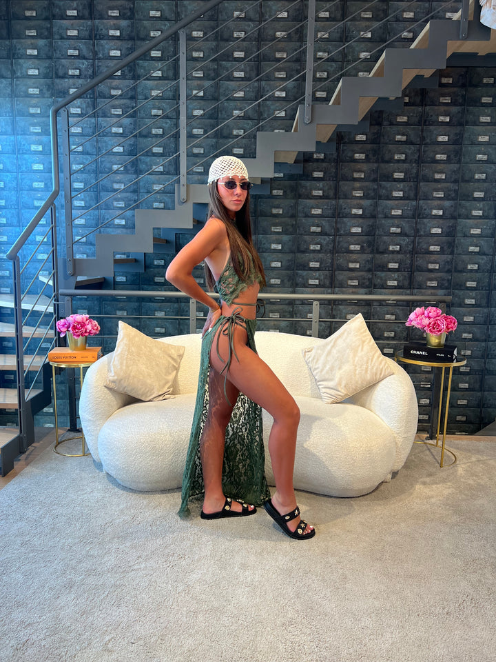 BIKINI MILITARE CON SET PIZZO