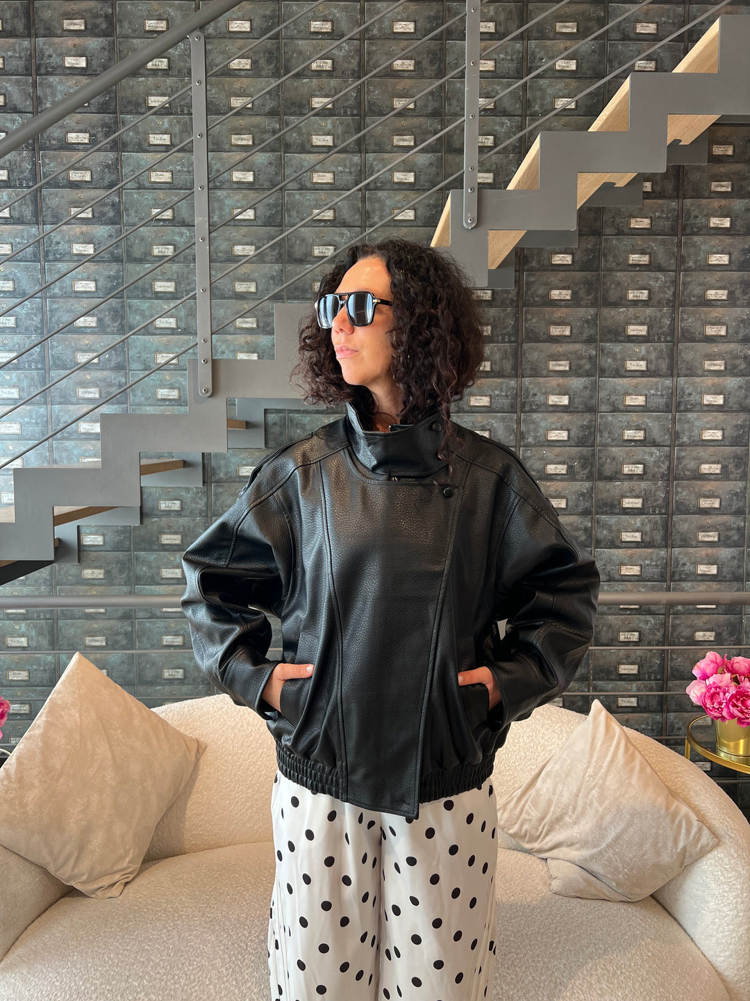 BOMBER COLLO NERO