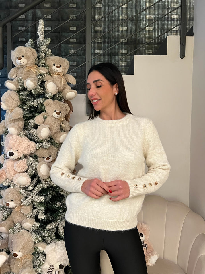 MAGLIONE BOTTONI POLSI