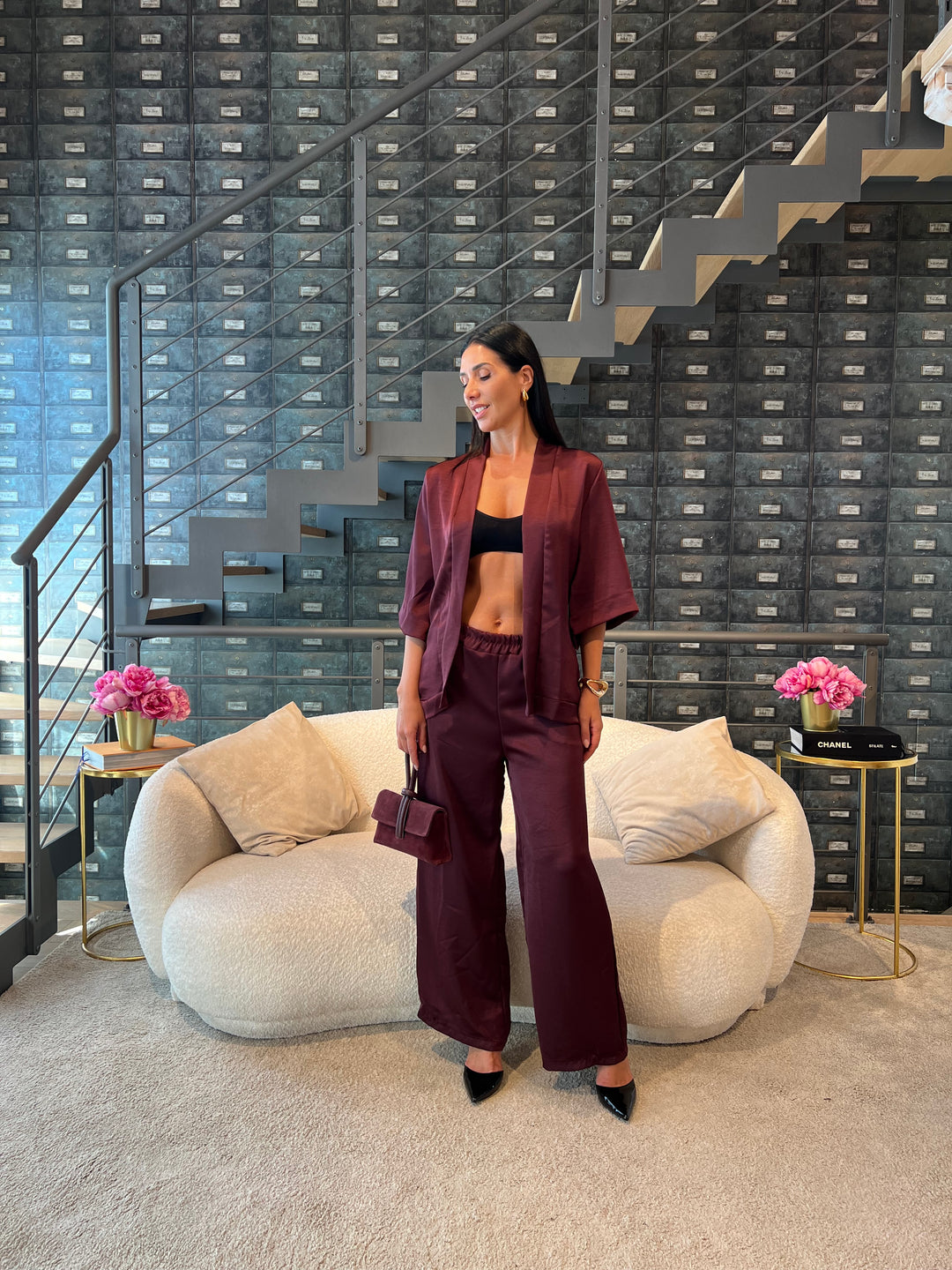 COMPLETO KIMONO VINO