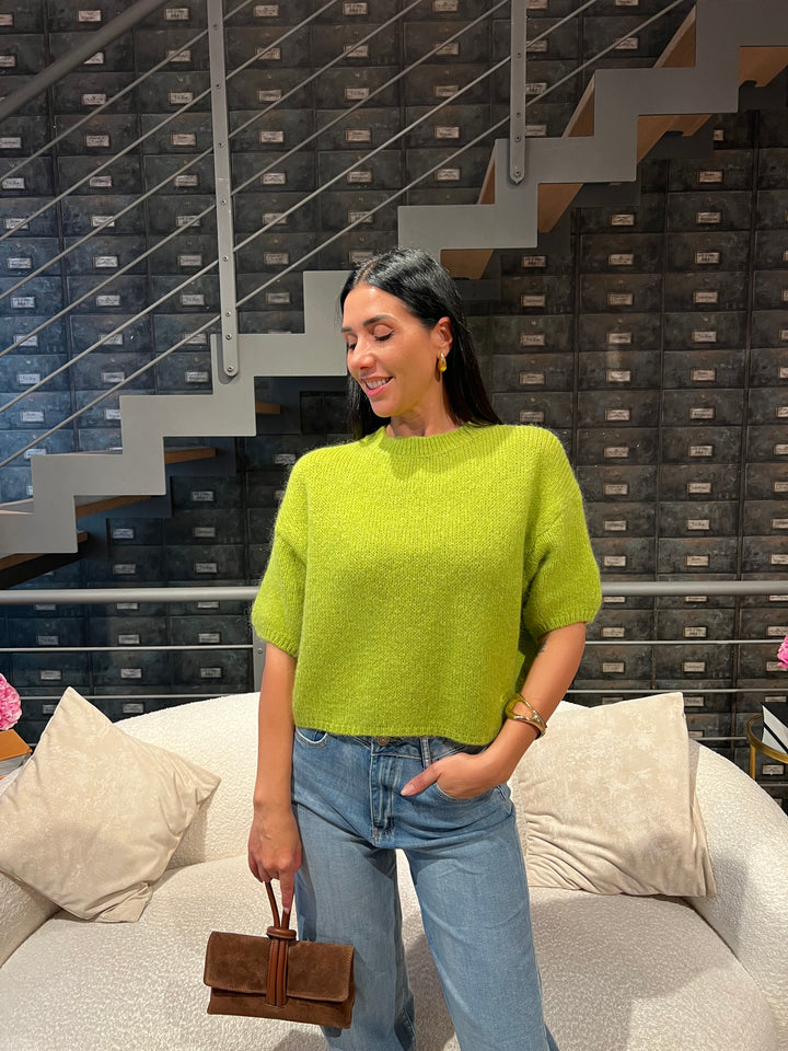 MAGLIONE CROP MANICHE