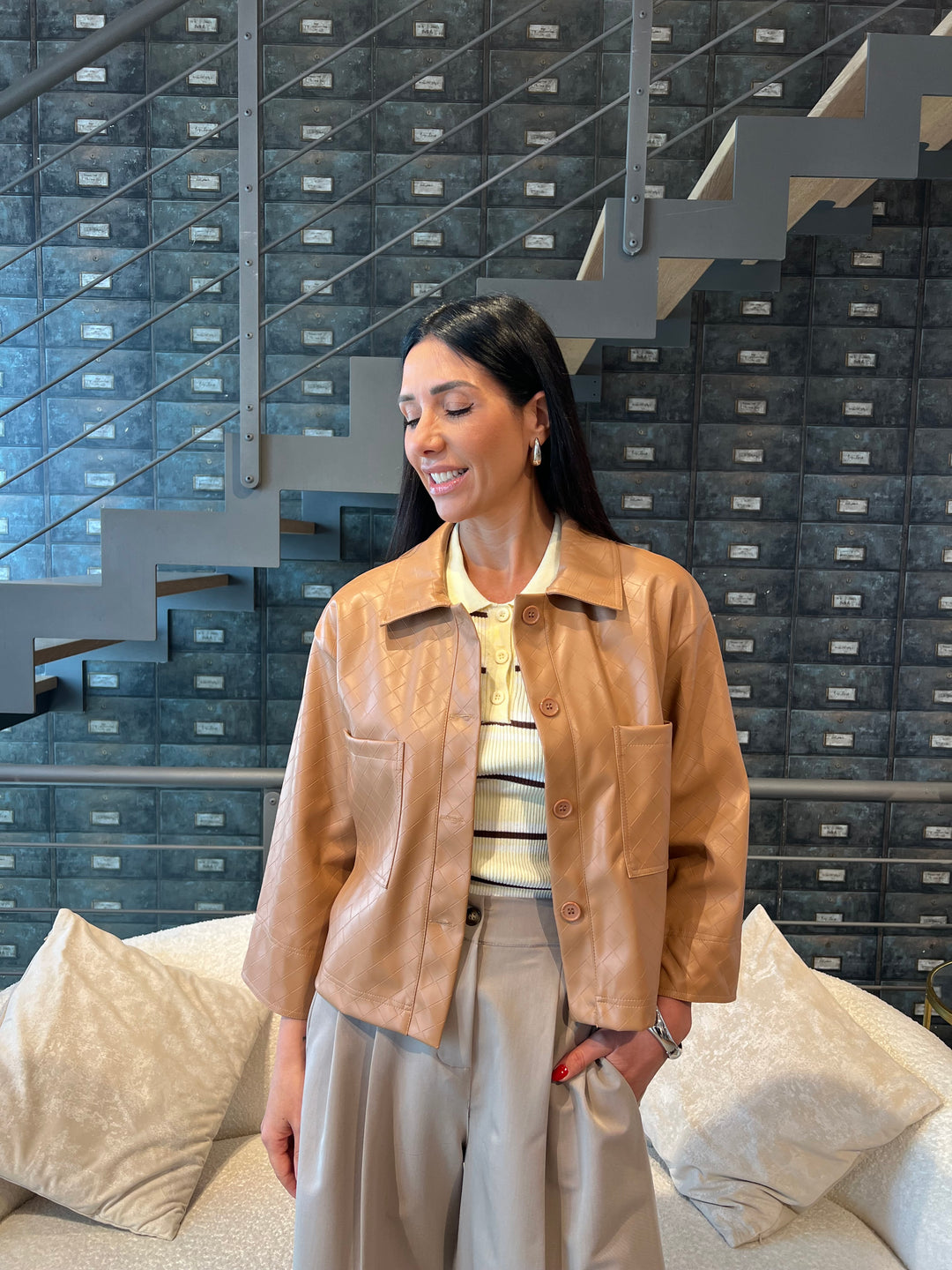 GIACCA ECOPELLE LAVORATA