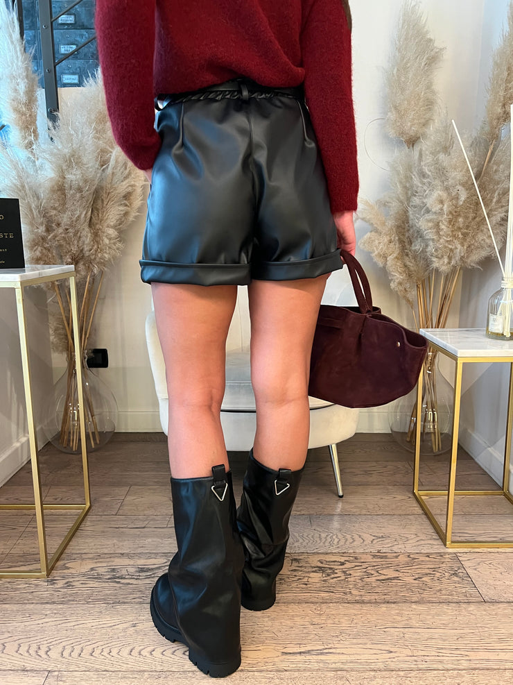 SHORTS ECOPELLE CINTURA