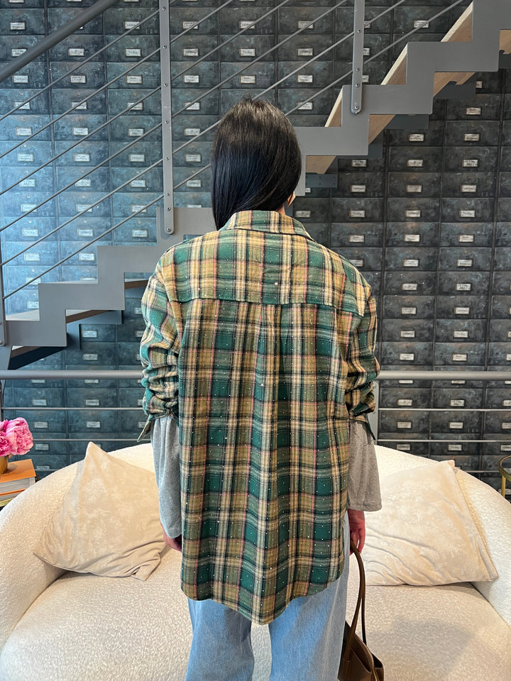 CAMICIA SCOZZESE STRASS