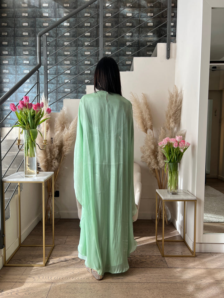 ABITO TUNICA CON MANTELLA MENTA