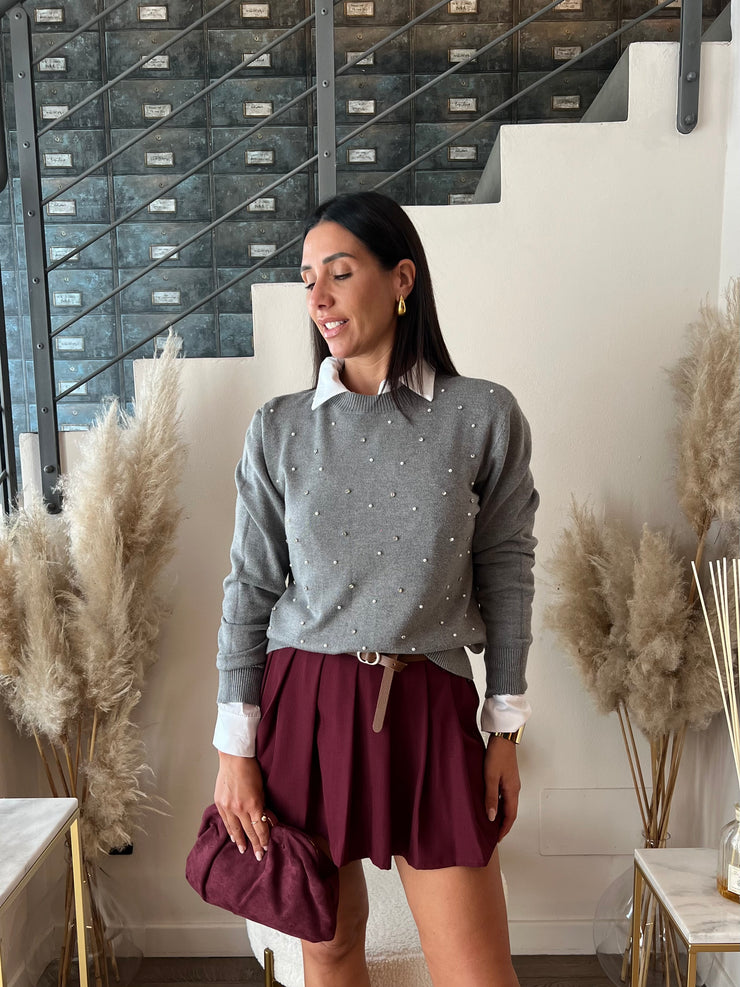 MAGLIONE PERLE E STRASS