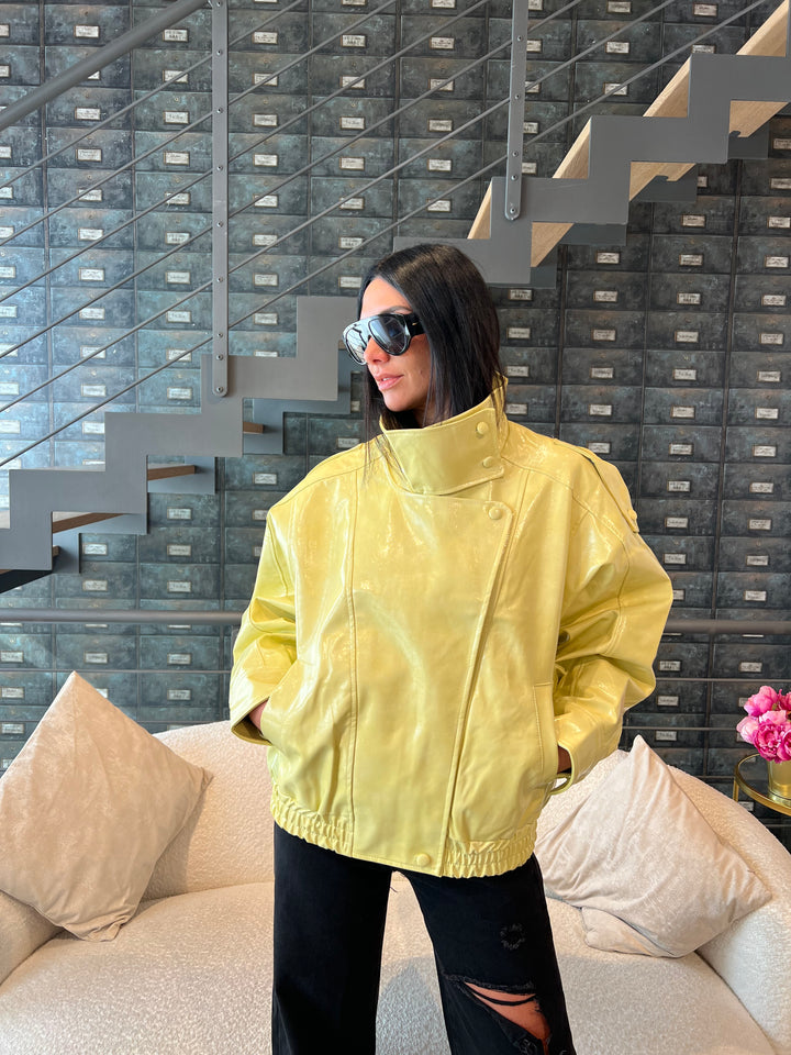 BOMBER COLLO GIALLO
