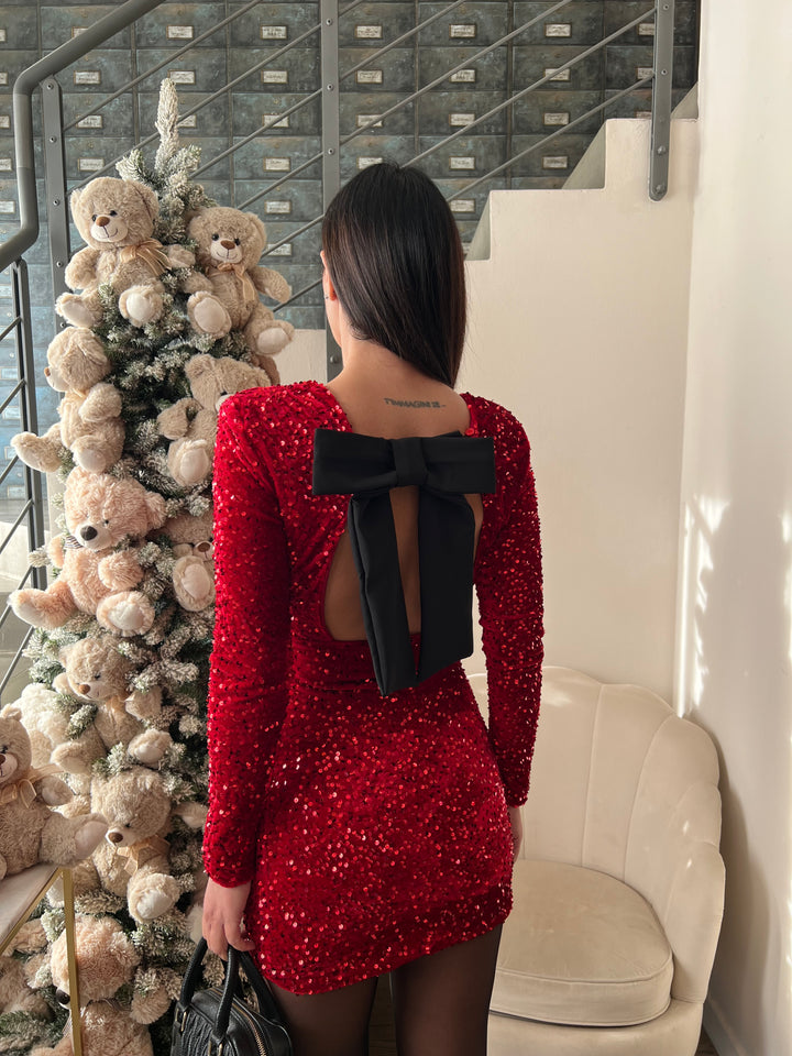 ABITO PAILLETTES FIOCCO