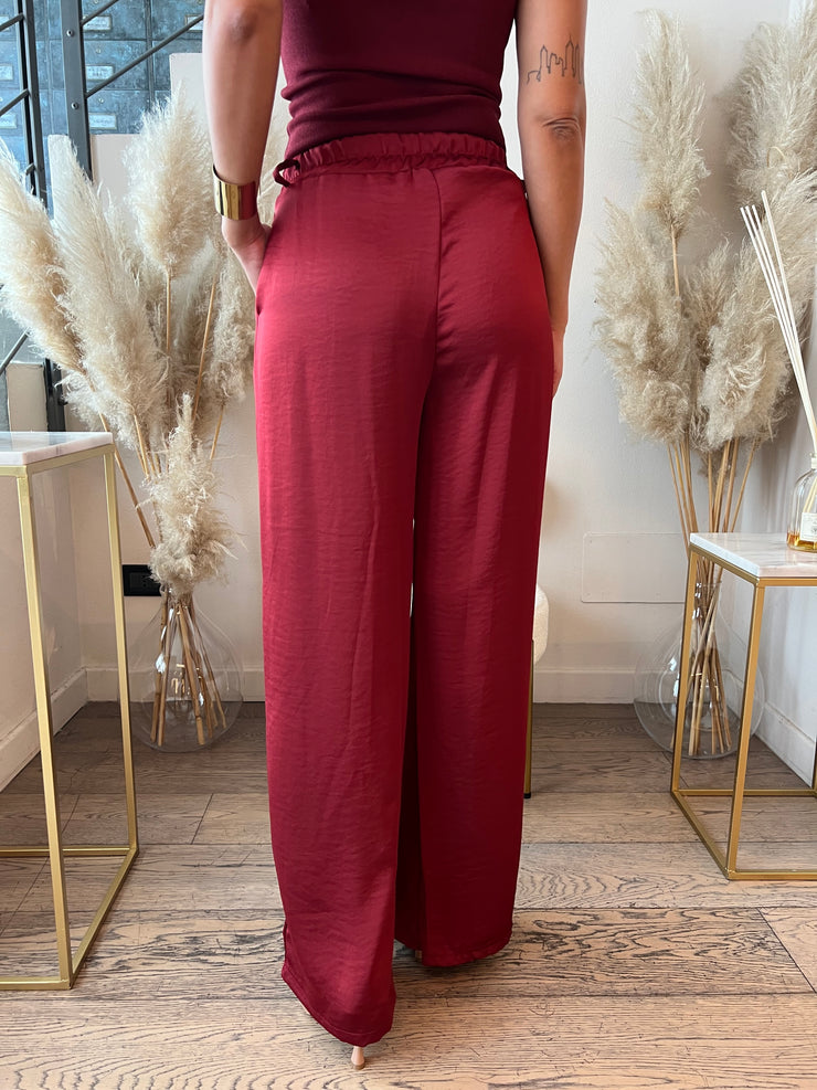 COMPLETO SATIN RUBINO