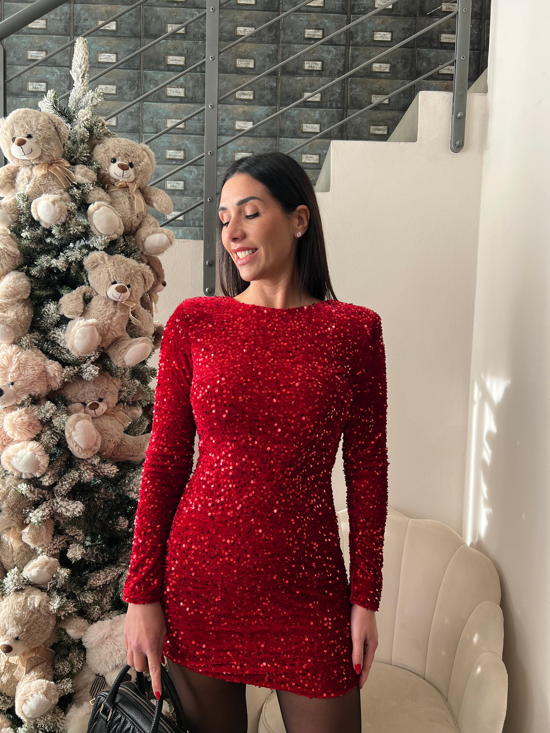 ABITO PAILLETTES FIOCCO