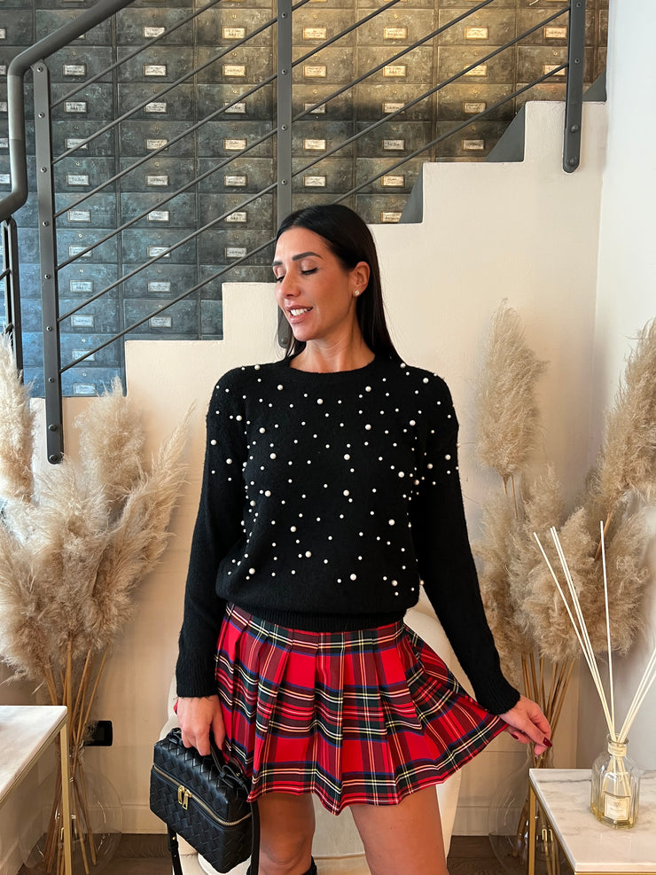 MAGLIONE PERLE BIANCHE