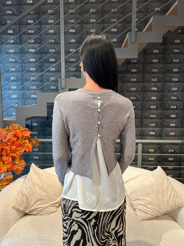 MAGLIONE BOTTONCINI SCHIENA