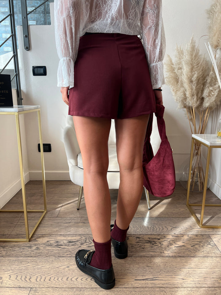 SHORTS PIEGHE CINTURA