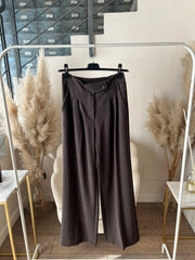 PANTA GRETA MARRONE
