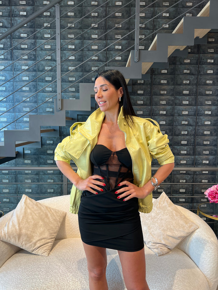 BOMBER COLLO GIALLO
