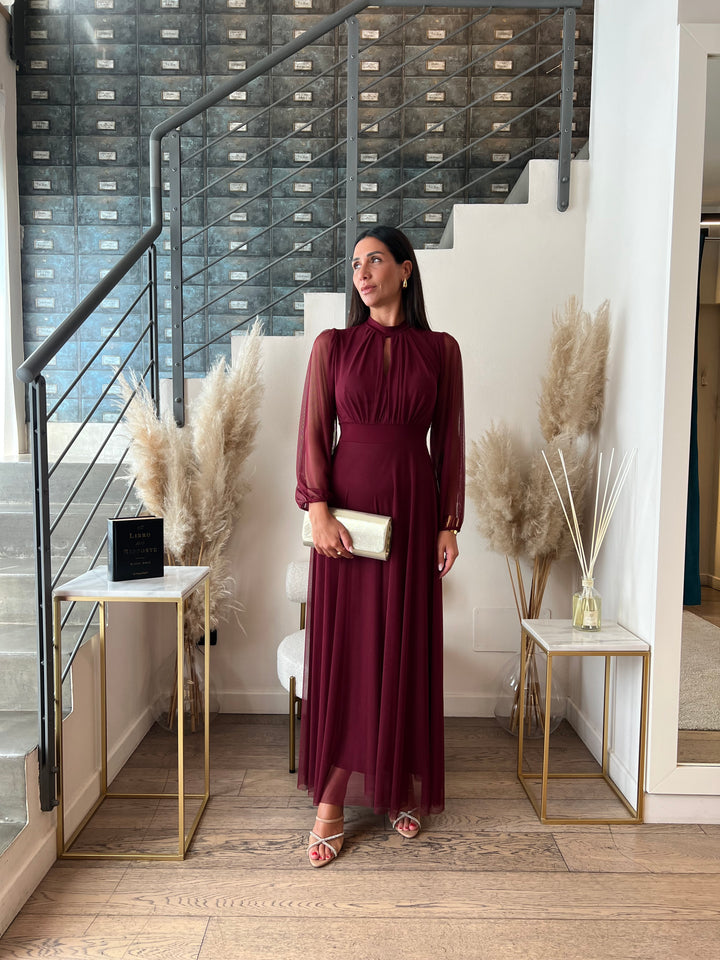 ABITO VALERIA BORDEAUX