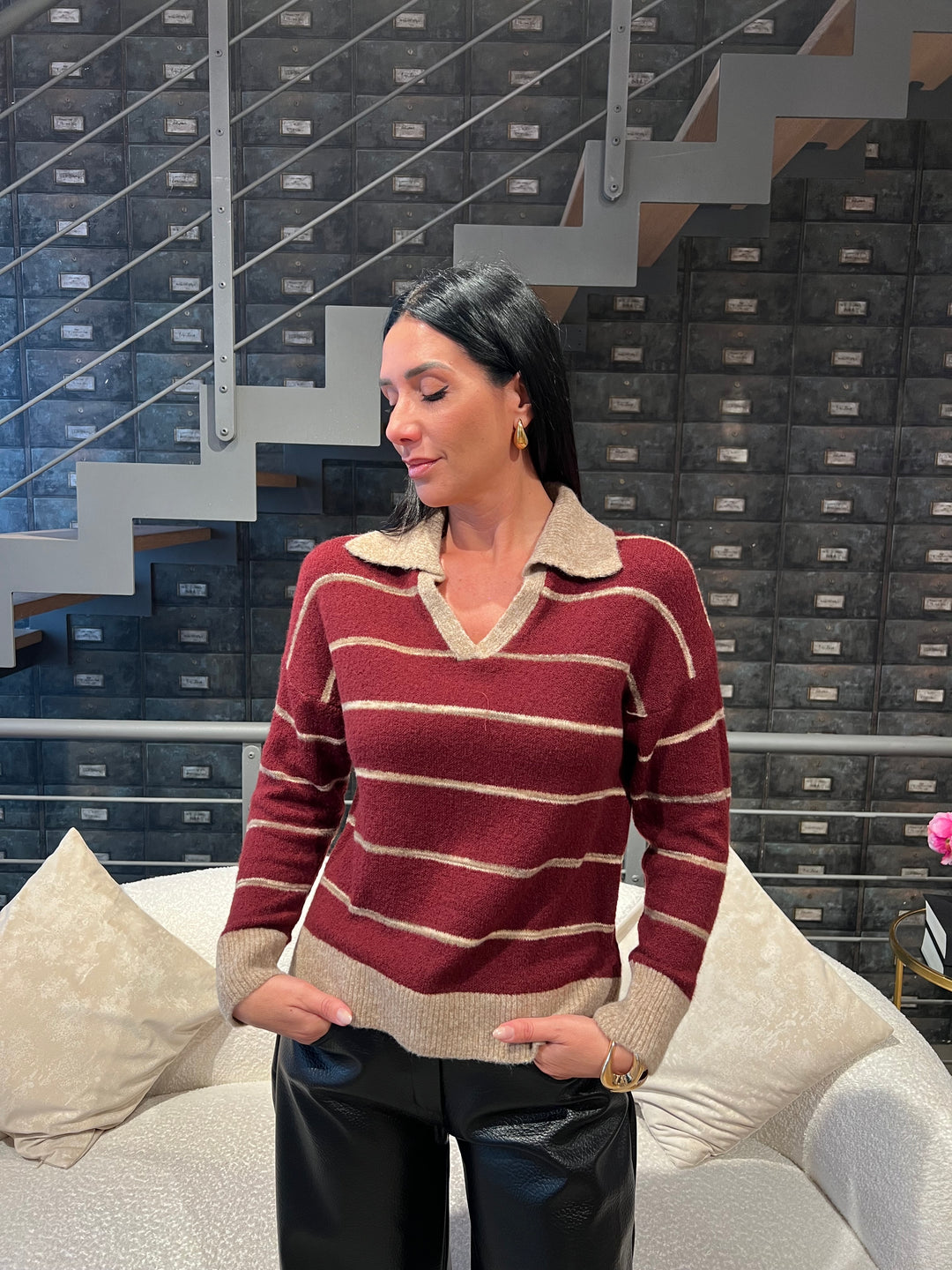 MAGLIONE POLO RIGHE
