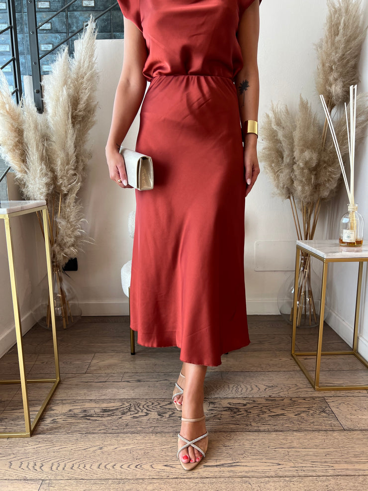 GONNA SATIN MIDI