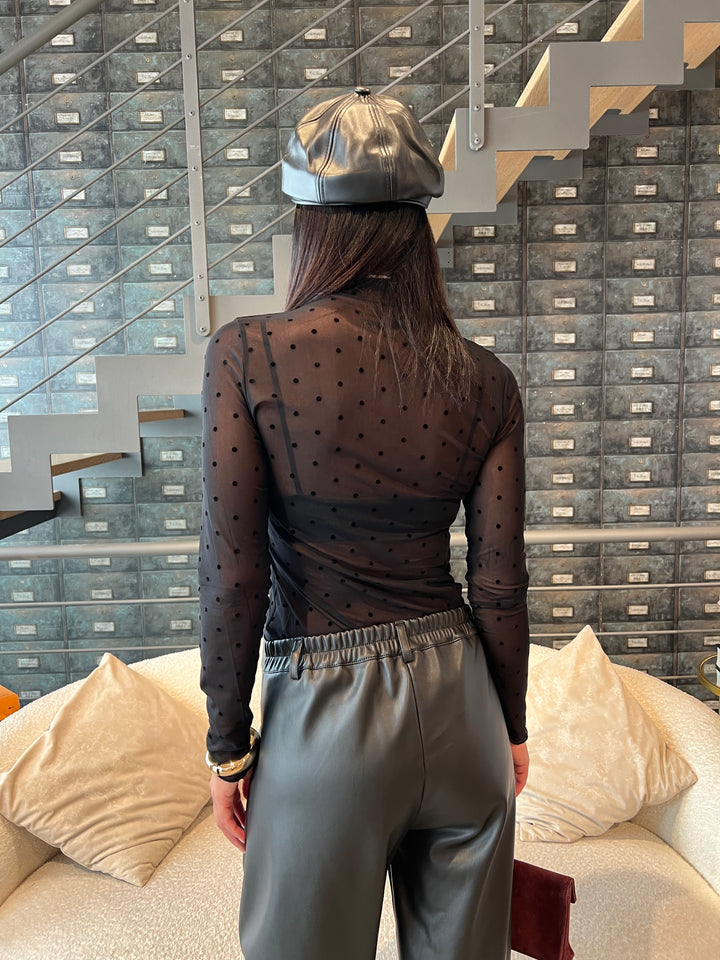 MAGLIA TULLE POIS