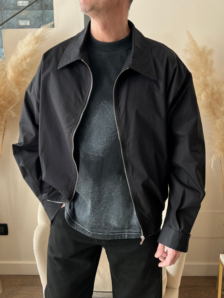 BOMBER ZIP NERO
