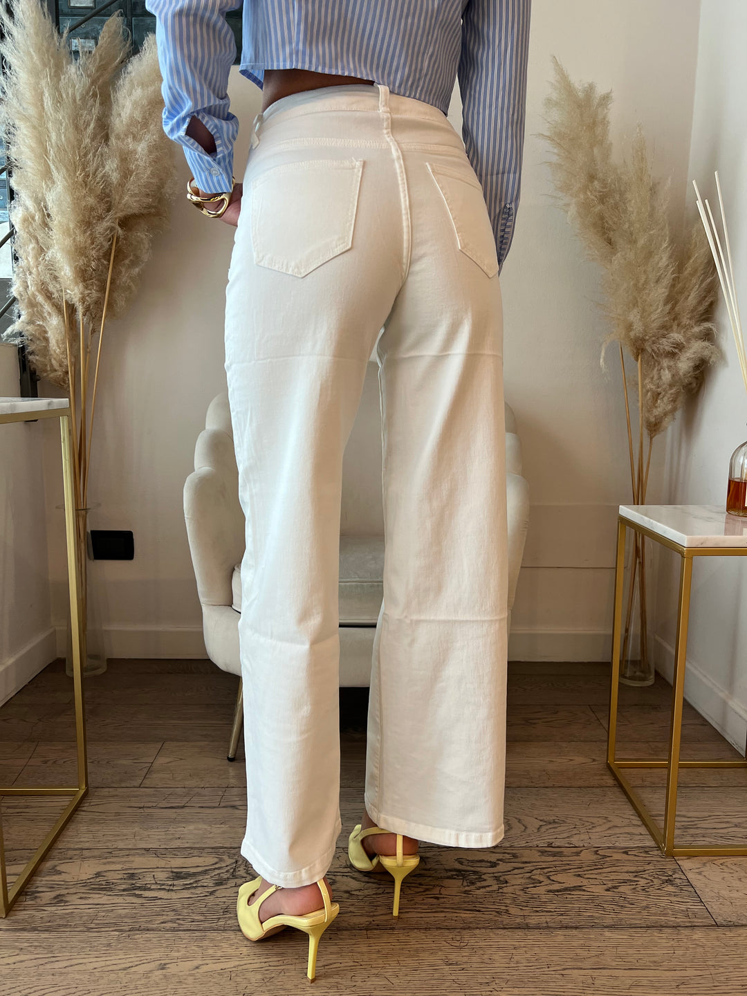 JEANS BIANCO SVASATO