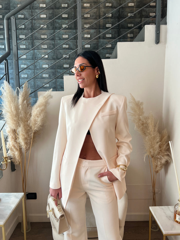 GIACCA LUMINA LUMINA SCIARPA PANNA