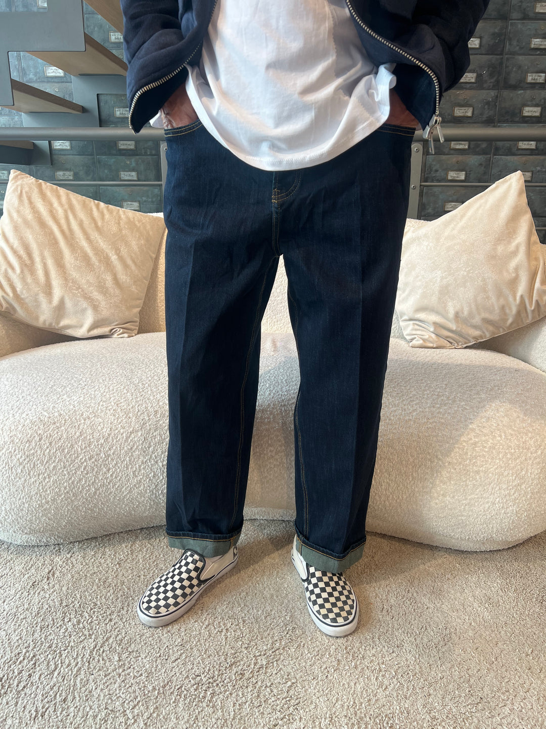 JEANS DRITTO BLU