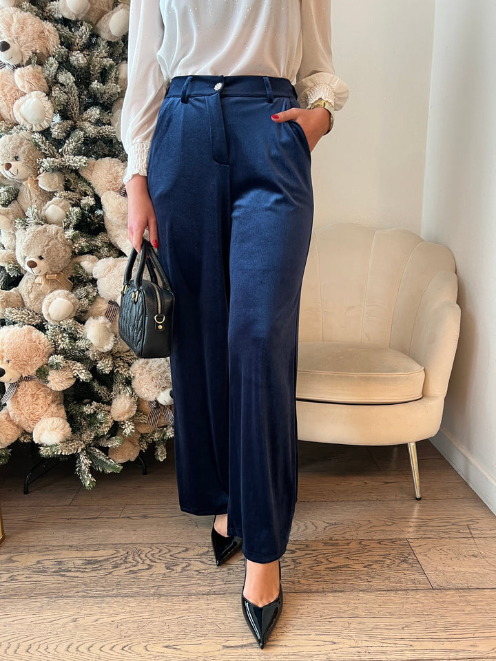 COMPLETO VELLUTO BLU