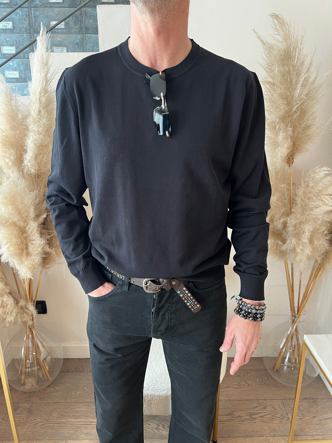 MAGLIONE COTONE GIROCOLLO
