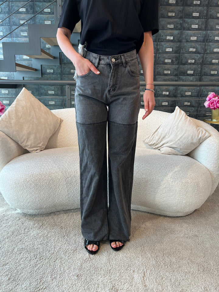 JEANS BICOLORE GRIGIO