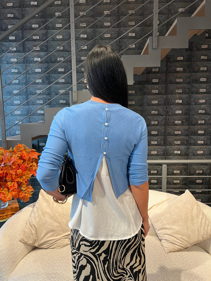 MAGLIONE BOTTONCINI SCHIENA