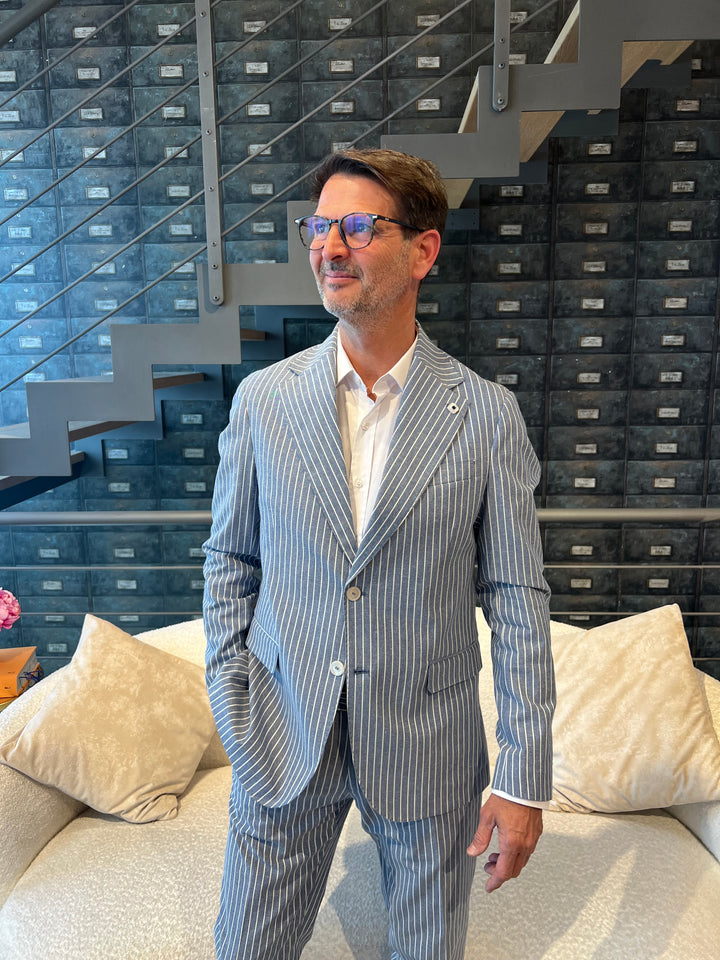 COMPLETO ALEX GESSATO AZZURRO