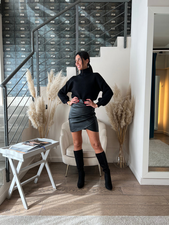 GONNA ECOPELLE DRAPPEGGIO