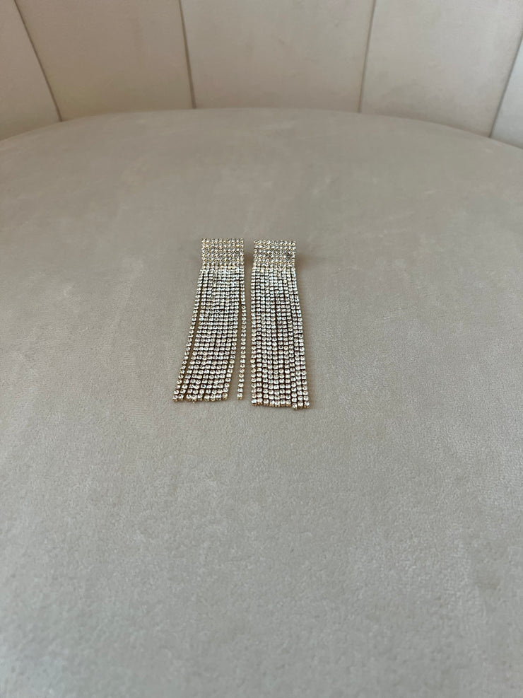 ORECCHINI FRANGE STRASS